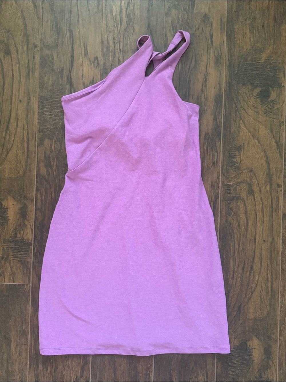 Beyond Yoga Purple Spacedye "Lost Your Mind" One-Shoulder Dress Size Small